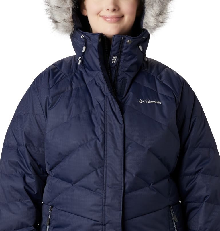 Women's Columbia Lay D Down II Mid Jackets Navy | Plus Size CA-F8A61